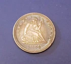 Beautifully Album Toned High-grade 1858-P Seated Liberty Quarter