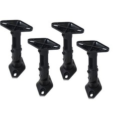 VideoSecu 4 Black Universal Satellite Speaker Mounts/Brackets for Walls black