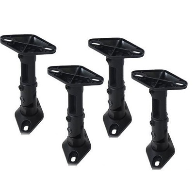 VideoSecu 4 Black Universal Satellite Speaker Mounts/Brackets for Walls black 