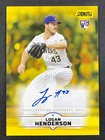2025 Stadium Club LOGAN HENDERSON Auto Yellow Parallel Rookie On Card Signature!