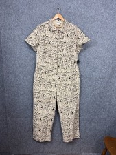 Joanie Jumpsuit Boiler Suit Plus Size 24 Robin Cat Print Wide Leg Boho Festival