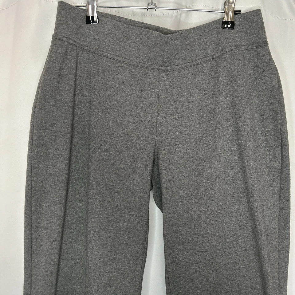 Lands End Pants Womens SZ M/P Gray Starfish Straight Leg Pull On Stretch Cotton - Image 2 of 4