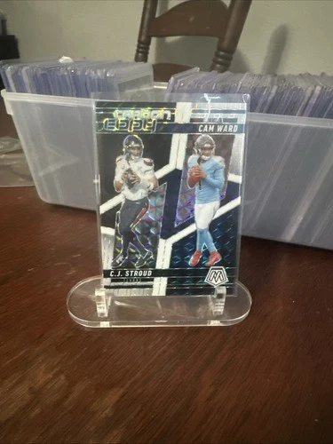 2025 Mosaic Carbon Copy Cj Stroud Can Ward /25 White . Stroud Jersey Match