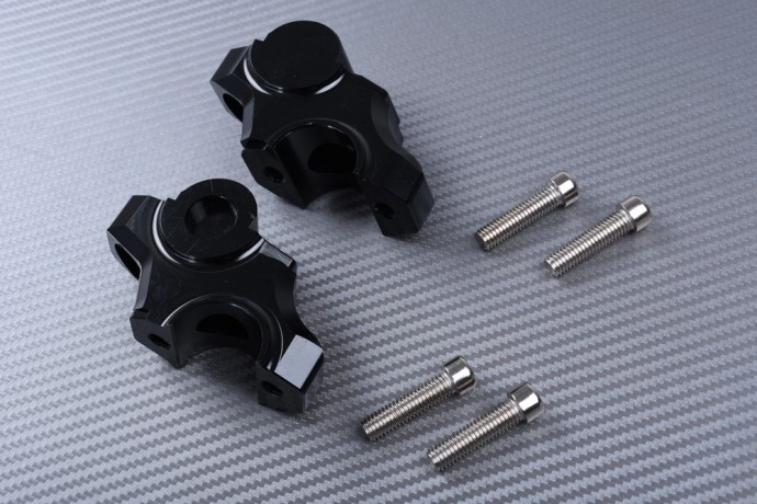 Riser Guidon YAMAHA MT-09 RN43 Noir 30mm pour le Duo et Voyage