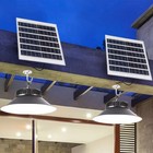 3-Colors Solar LED Mining Ceiling Pendant Light Garage Yard Shade Lamp 1/2 Pack