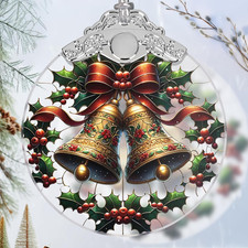 Bell Stained Glass Orament - Christmas Ornament - Christmas Decorations for Tree