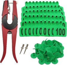 Cattle Ear Tags 001-100 Number Plastic Livestock Animal Tag for Cows Ear Tag App