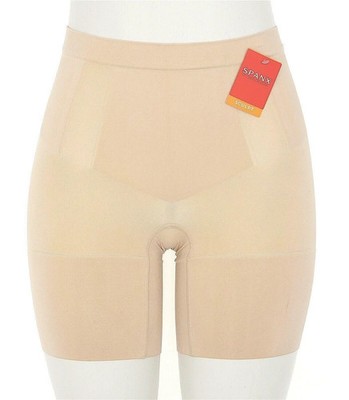 Spanx E3624 Womens Soft Nude OnCore Mid-Thigh Shaping Short  M
