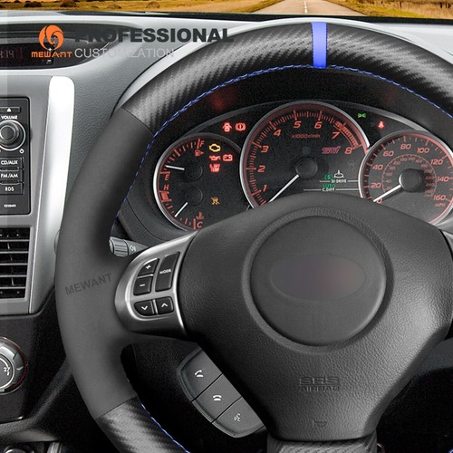 DIY Synthetische Wildleder Carbon Faser Lenkradbezug für Subaru Forester Impreza - Picture 7 of 11