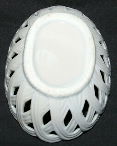 Porzellan Teller Blumenmotiv mit Goldrand, durchbrochenes Porzellan, Vintage TOP - Bild 3 von 5