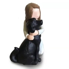Black Dog Angel Figurine Pet Memorial Keepsake for Dog Lovers  Friendship Gift