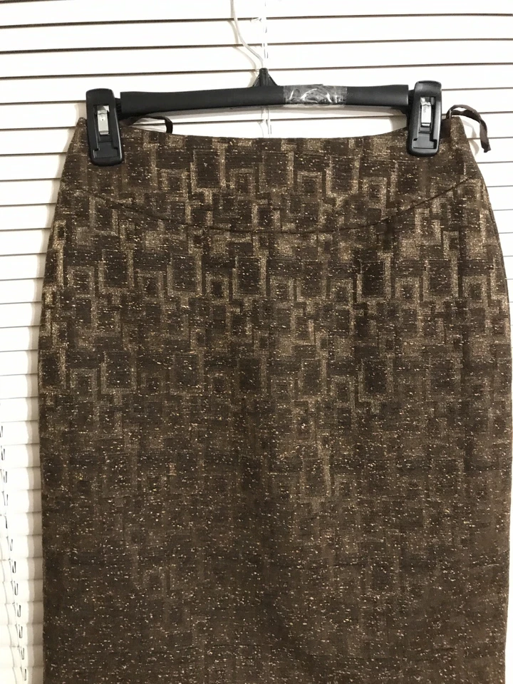 全新 ANTONIO MELANI JENIA 裙子 密封 棕色 女式 0 码 TOWN & COUNTRY 裙 — 第 2/4 张图片