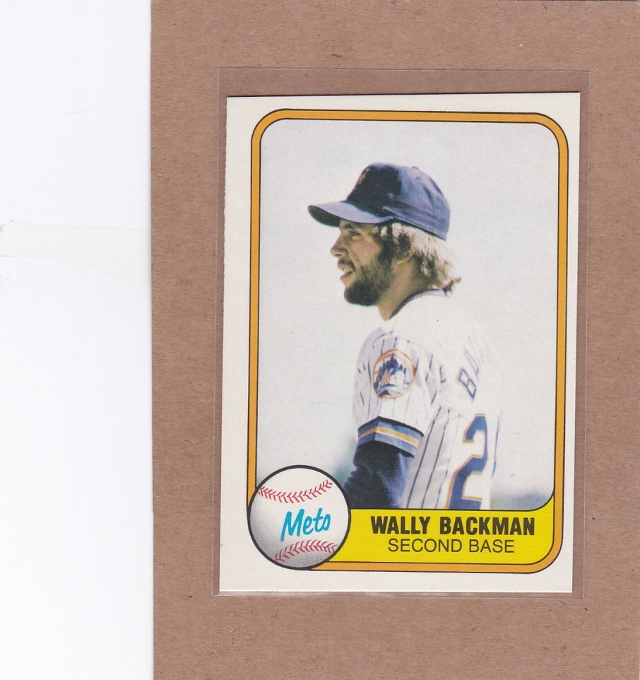 1981 FLEER BASEBALL WALLY BACKMAN ROOKIE #336 METS NM/NMMT *E1711