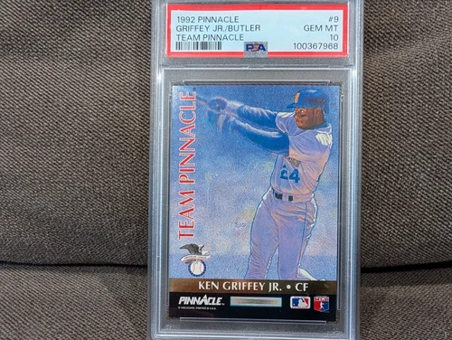 1992 PINNACLE KEN GRIFFEY JR BRETT BUTLER PSA 10 LOW POP MARINERS RARE SP