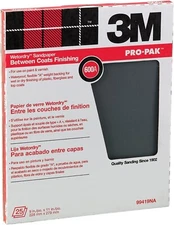 3M 99419NA 600A 9" X 11" Wet or Dry Carbide Sandpaper 25 Count Pro Pak