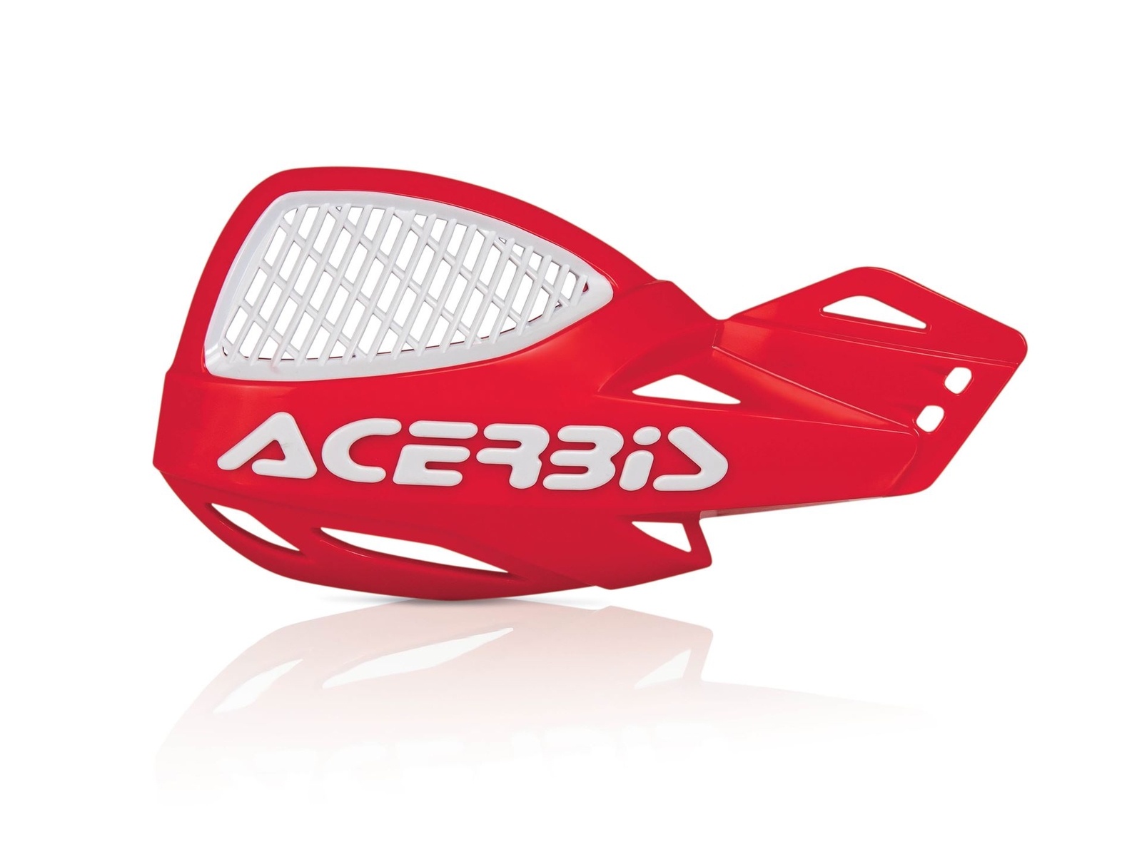 Guidon Acerbis MX Uniko Vented blanc et rouge pour moto cross