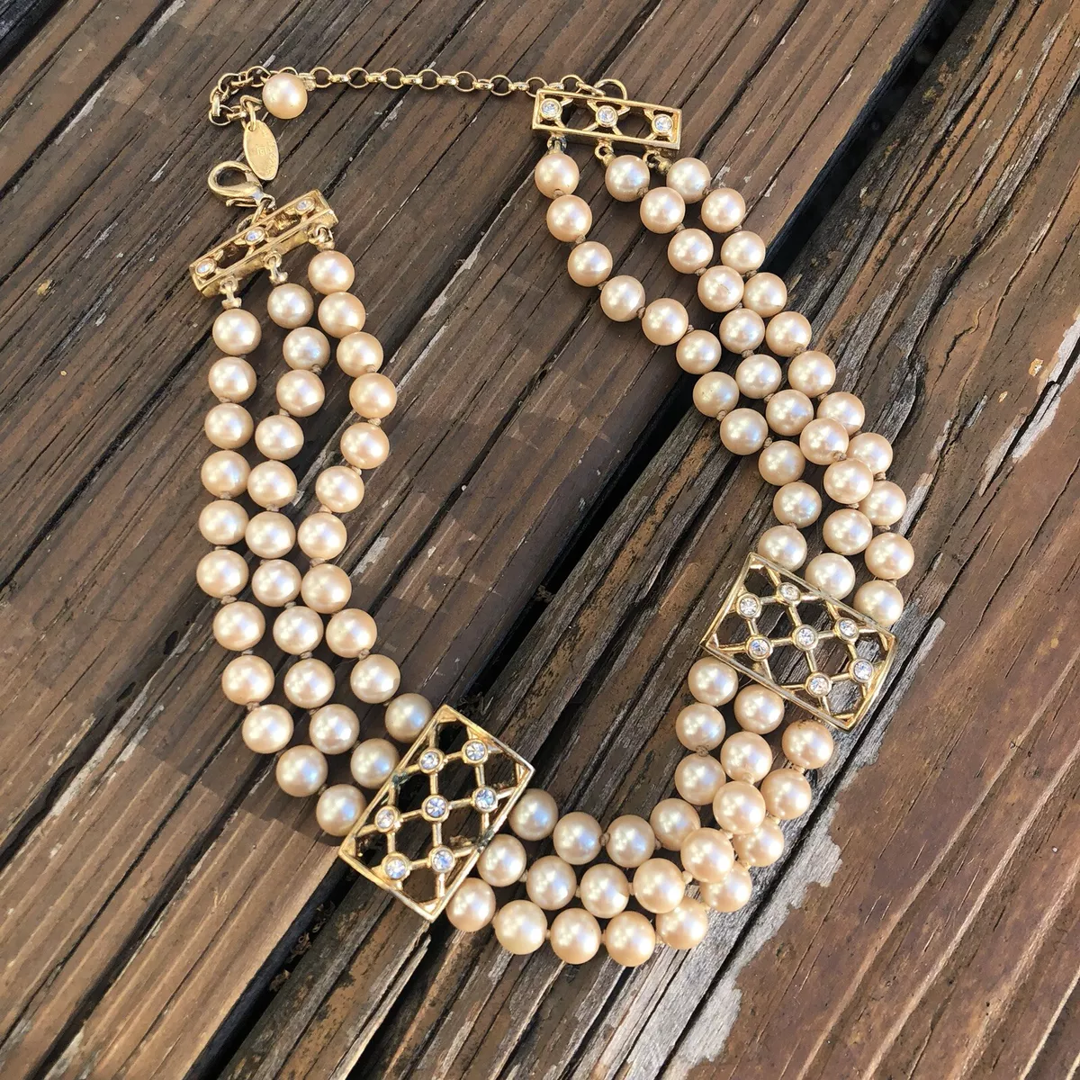 Long strand of pearls costume jewelry sale