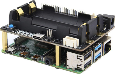 for Raspberry Pi UPS, X728 (Max 5.1V 6A) UPS & Power Management Board with AC Po
