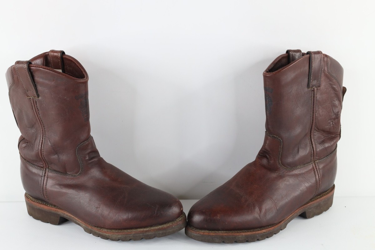 靴 vintage Western boots made in usa 90s Vintage 90s Chippewa Boots Mens 10.5 EE Leather Pull On