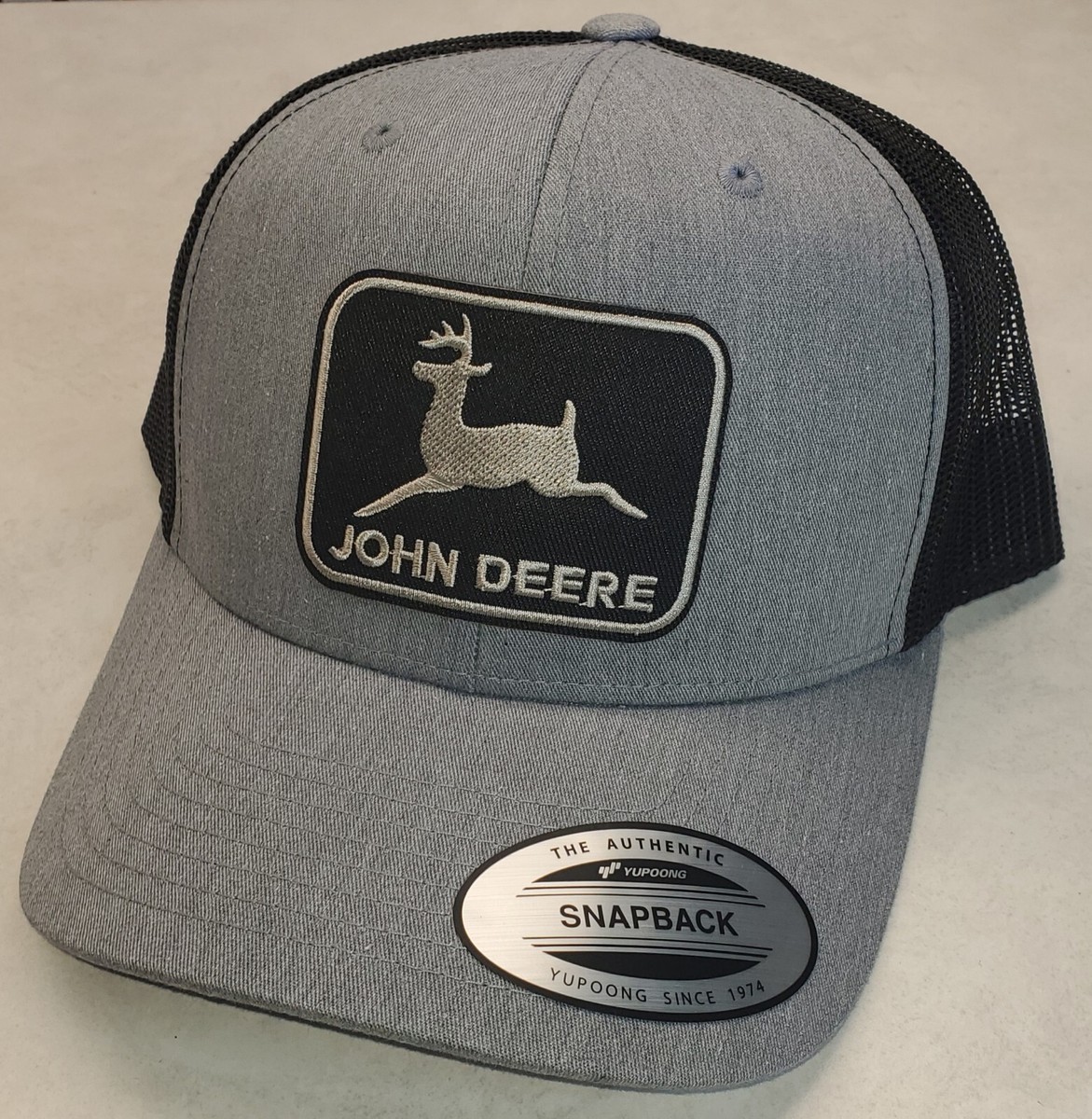 John Deere Black Patch Yupoong 6606 Classics Trucker Hat Snapback