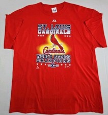 2006 ST LOUIS CARDINALS WORLD SERIES ROSTER SHIRT  MAJESTIC MEN'S X-LARGE