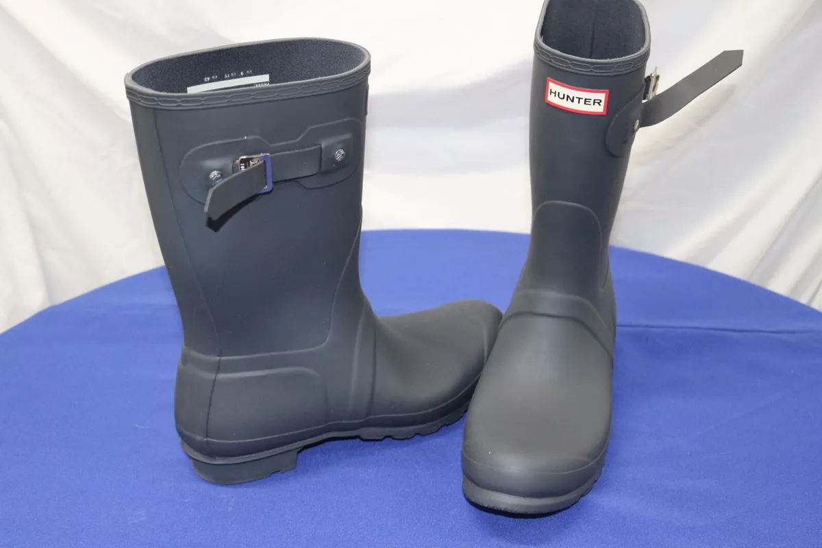Hunter original short sales rain boots dark slate