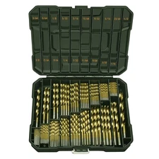230Pcs HSS Drill Bit Set Titanium Jobber Twist Drill Kit Steel Metal 1/16"-1/2"