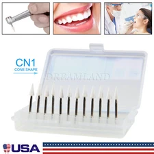 White Mounted Stone Bur FG CN1 (12 per box) Mounted Abrasion Point