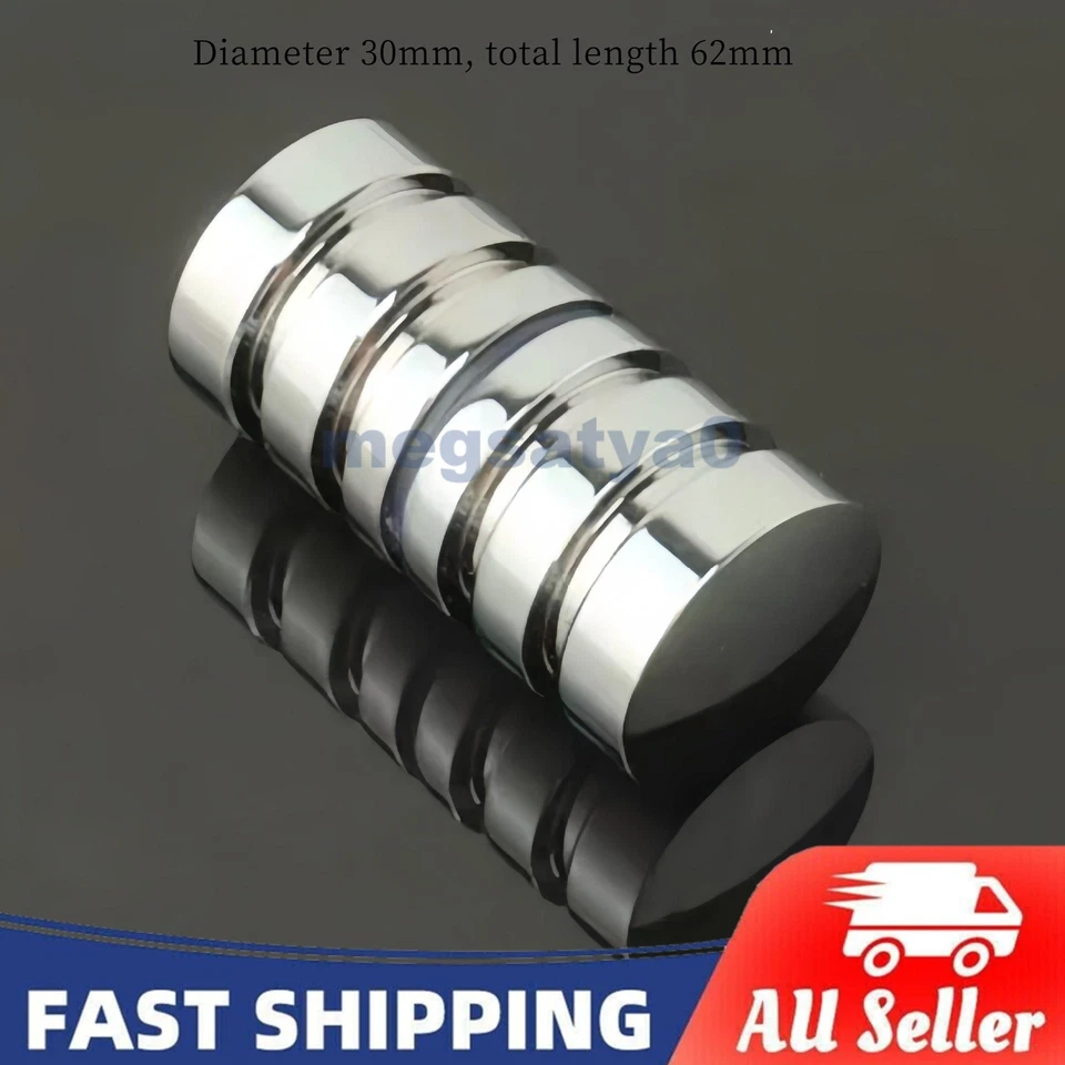 Back-to-Back Glass Door Knob Puller Push Handle Bathroom Shower Aluminum Alloy