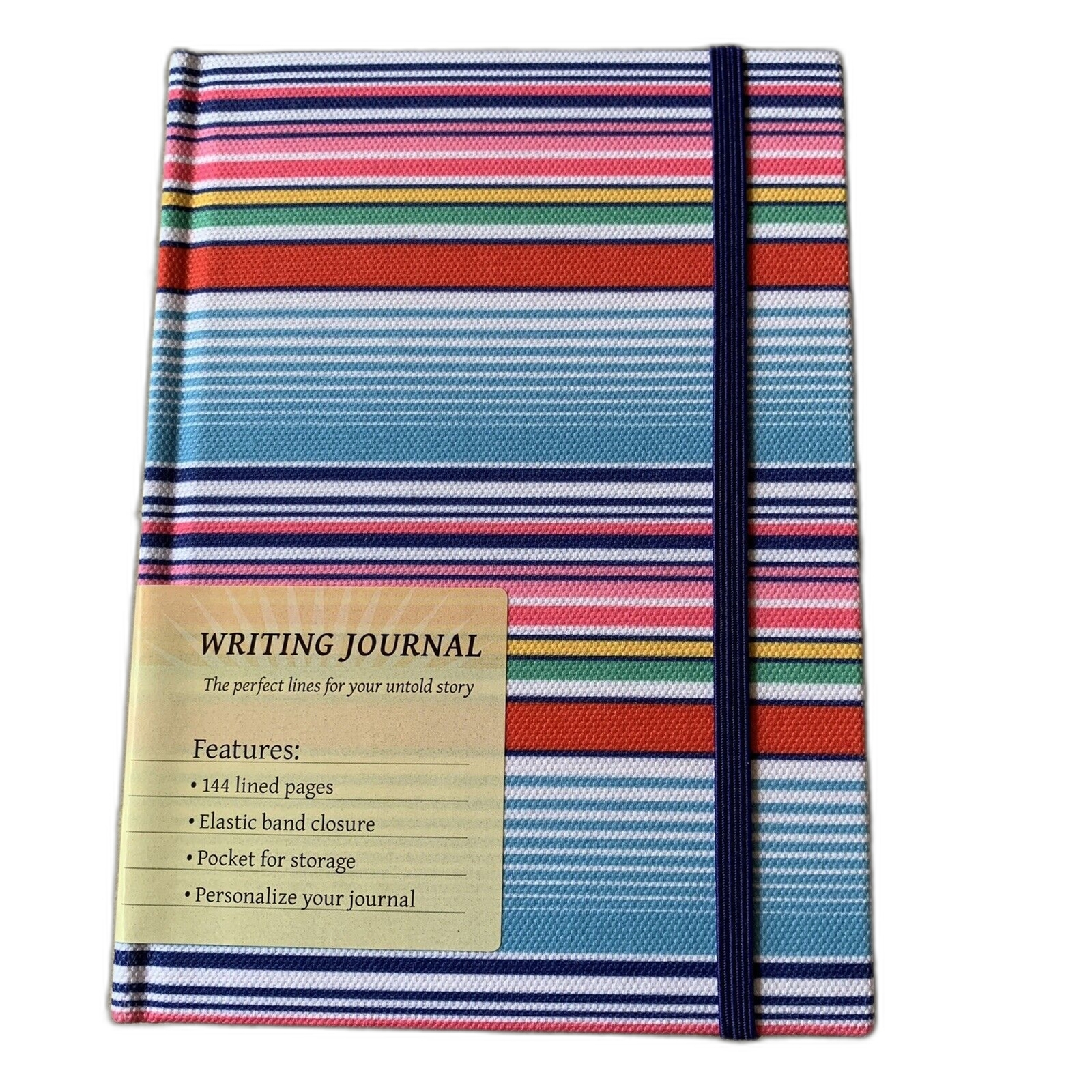 Fabric Journal by Thunder Bay Hardcover Bright Stripes 144 Lined Pages Band