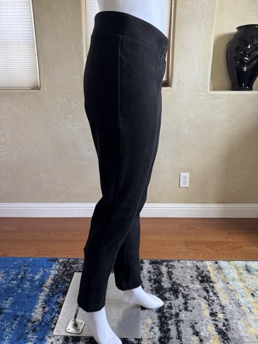 Andrew Marc Black Vegan Suede Leggings Pants Sz Medium - Picture 5 of 7