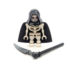 Lego Fantasy Castle Minifigure - Skeleton Reaper Warrior & Horse (cas378) 7079
