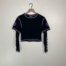 Killstar Top Womens Small Layered T Shirt Long Sleeve Gothic Punk E Girl