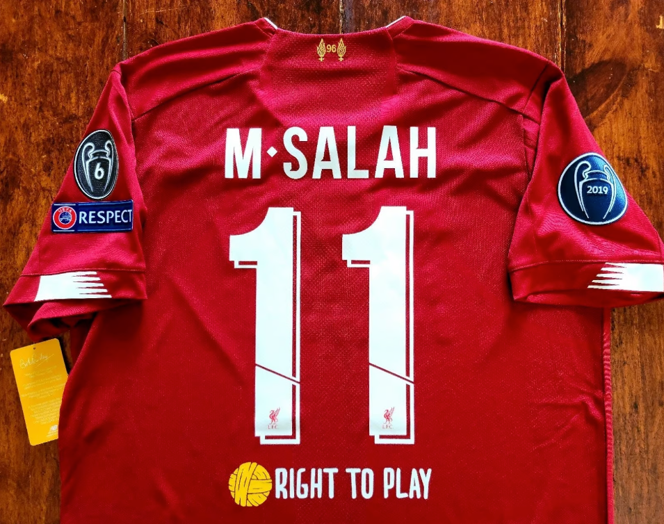 New Balance Liverpool M.Salah 11 サラー　長袖 2019/20 New Balance Liverpool #11 M.SALAH Champions League Winner