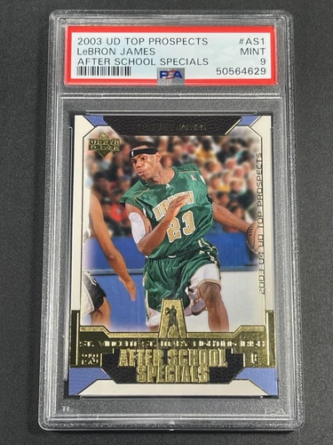 LEBRON JAMES 2003 UPPER DECK TOP PROSPECTS AS-1 ROOKIE INSERT CARD RC PSA 9