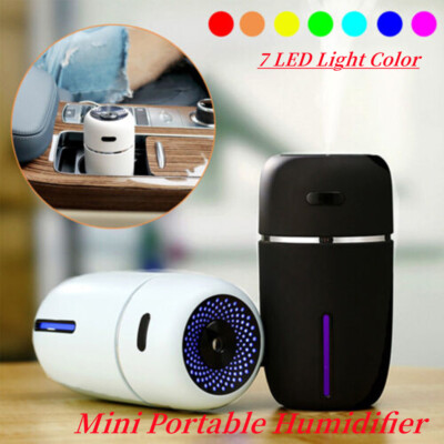 Portable LED Mini Car Humidifier Air Purifier Essential Oil Aroma Diffuser 200ml