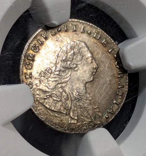 RARE 1800 Great Britain 2P Pence NGC AU58 - Maundy .925 Silver George III Coin