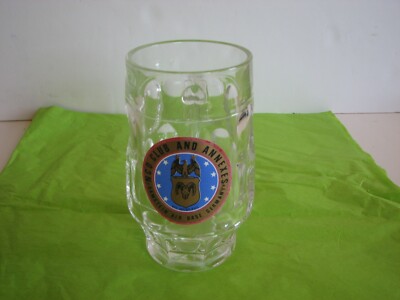BEER MUG STEIN NCO CLUB & ANNEXES RAMSTEIN AIR BASE GERMANY Clear Glass .4L 