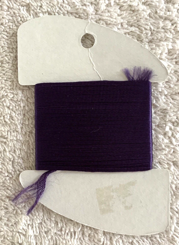 Rainbow Gallery Neon Rays Needlepoint Ribbon Rayon 1 Card 10 yards Purple - Image 2 of 4