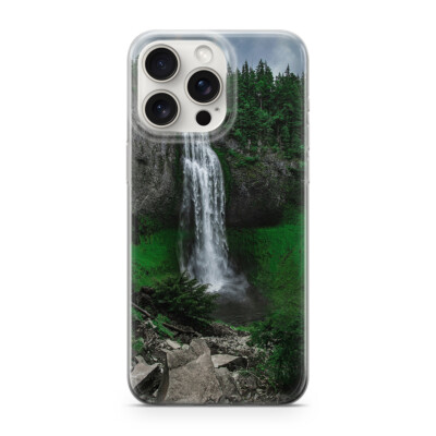 Sunny-Case Handyhülle für iphone 16 pro Irland Wasserfall Fluss Grün Nr.679
