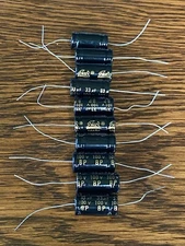 10 New Supertech 33 uf 100v BIPOLAR Axial Capacitors Guitar Tube Amp Crossover