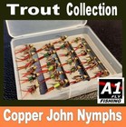 Copper Johns NYMPH TROUT flies collection - for Fly Fishing rod reel line