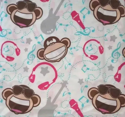 bobby jack monkey fun fabric print music length piece 18 by 12 inch 1pc