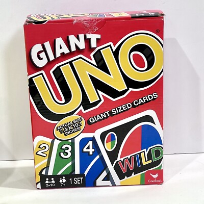 Original Giant UNO Card Game Mattel 7.4'' X 10.1'' Actual Size Limited New Sealed