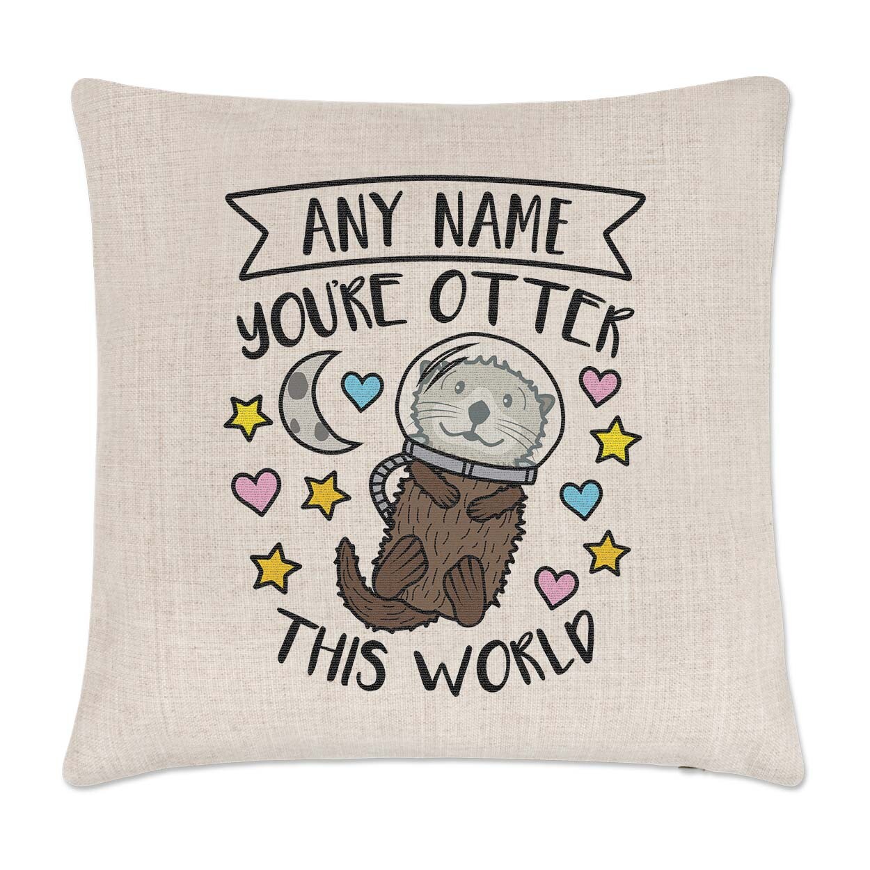 Personalised You're Otter This World Cushion Cover Pillow Valentines Girlfriend