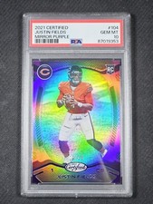 2021 Certified Justin Fields Mirror Purple ROOKIE RC /10 SSP PSA 10 POP 1 #104