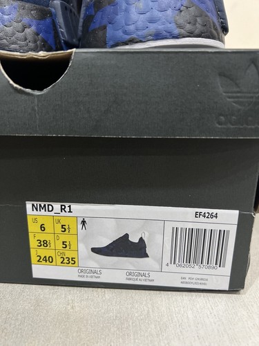 Adidas NMD R1 Geometric Camo Blue Boost Casual Shoes Mens Kids Size US 6 New ✅ - Picture 12 of 13