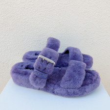 UGG VIOLET BLOOM FUZZ YEAH SLIDE SHEEPSKIN SLIPPER SANDALS, US 6/ EUR 37 NIB