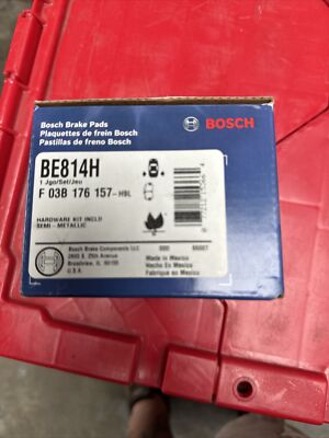 Bosch BE814H Rear Disc Brake Pad Set LS with Hardware Direct Fit New