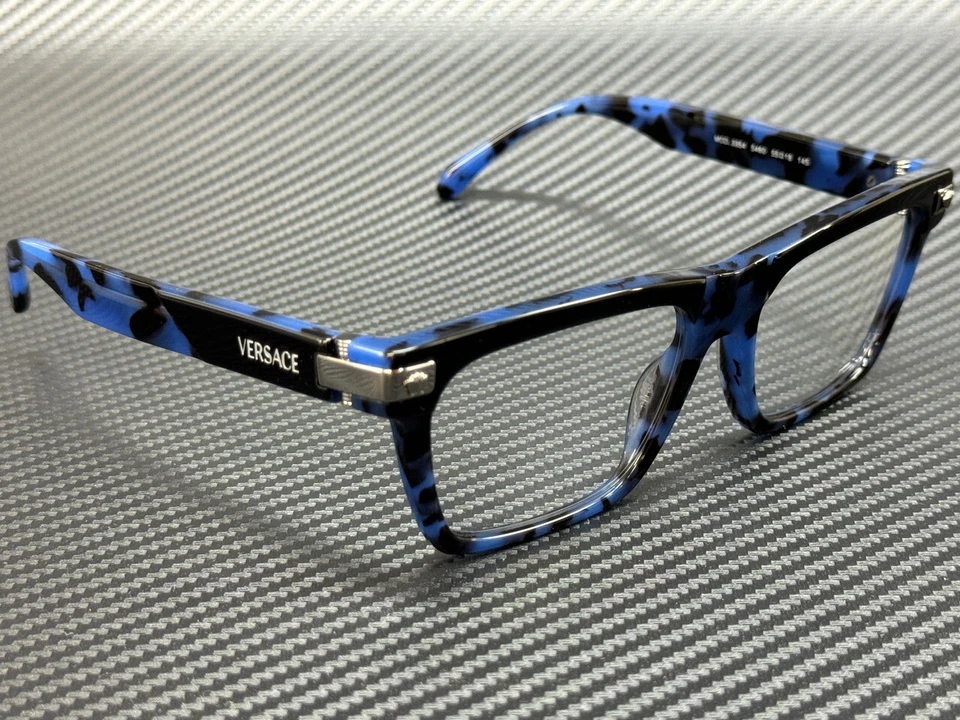 Anteojos VERSACE VE3354 5460 Azul Habana Hombre 55 mm Foto 3 de 4